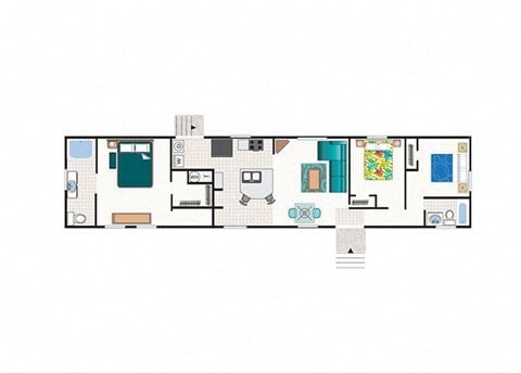 Floor plan for studio, 644 sqft